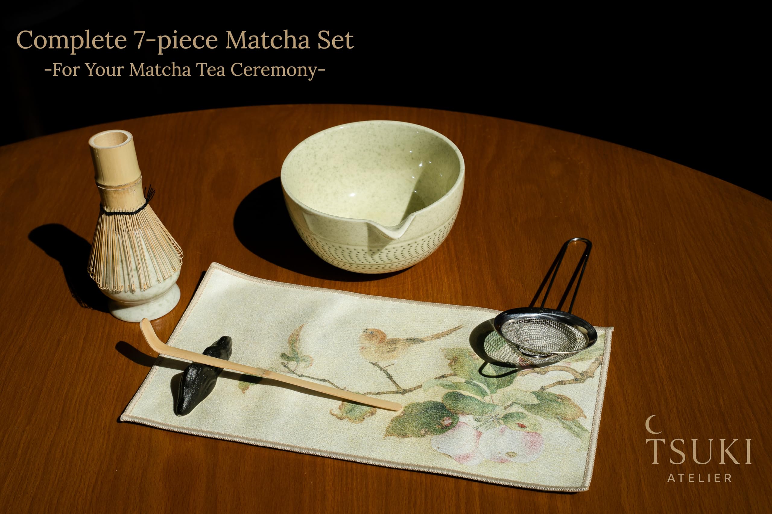 Tsuki Atelier chashaku scoop for precise portioning of matcha