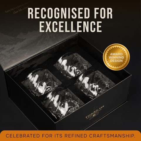 TSUKIGLASS old-fashioned tumbler 10oz perfect for neat pours.