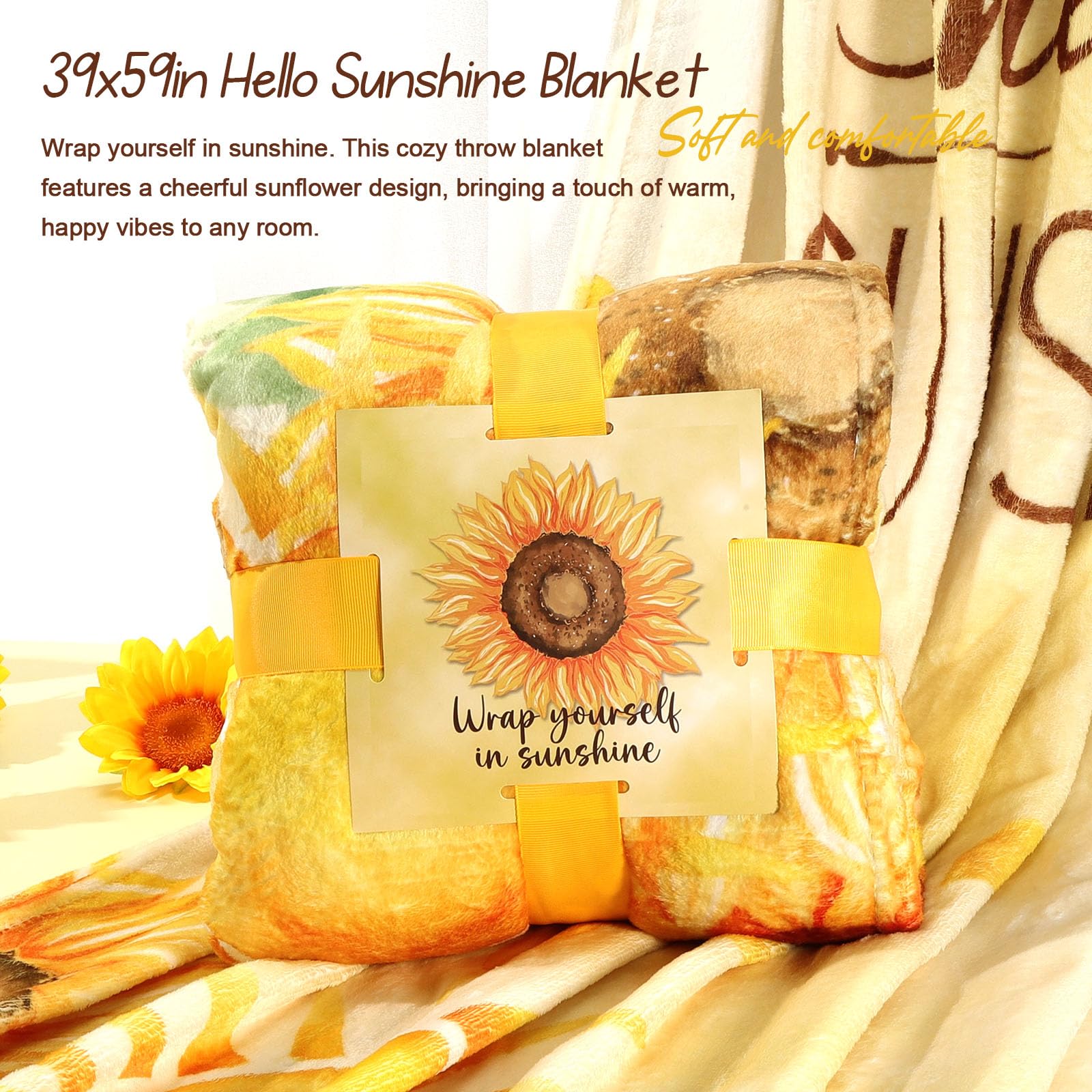 TsunNee sunflower candle vanilla lavender scent creates calming ambiance.