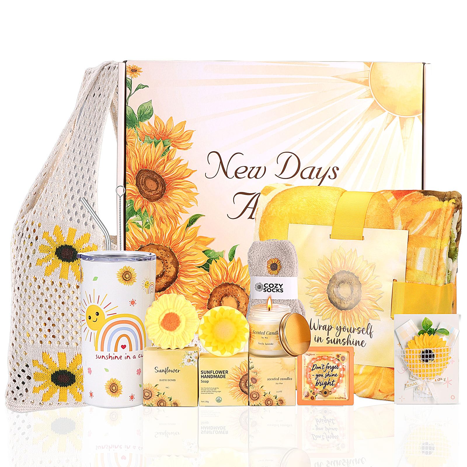 TsunNee Sunflower throw blanket provides cozy warmth for relaxing evenings.