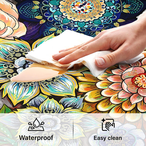 Tubeamin waterproof and oil-proof surface protects floors during cooking.