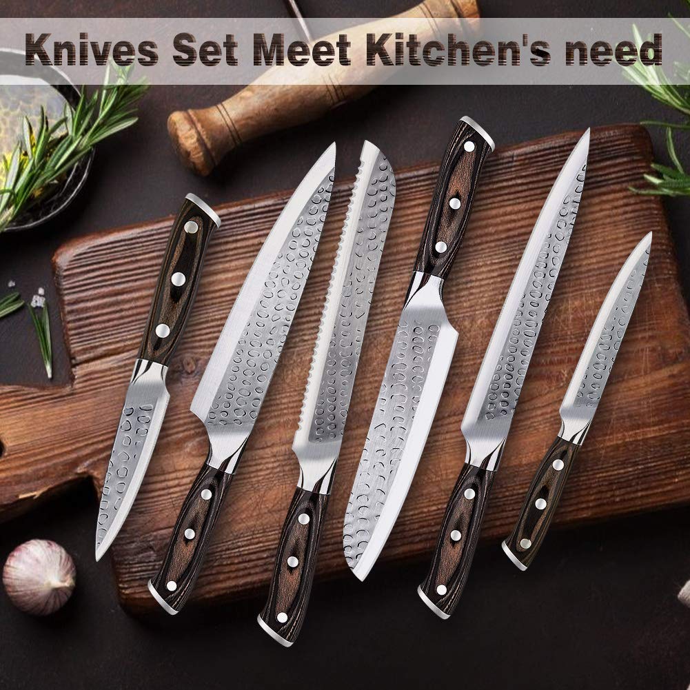 Tudoccy 7-inch Santoku knife for versatile chopping and dicing.