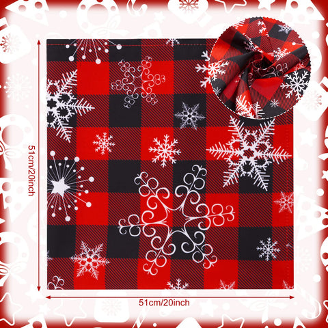 Tudomro buffalo plaid napkins with white snowflakes suit holiday gatherings.