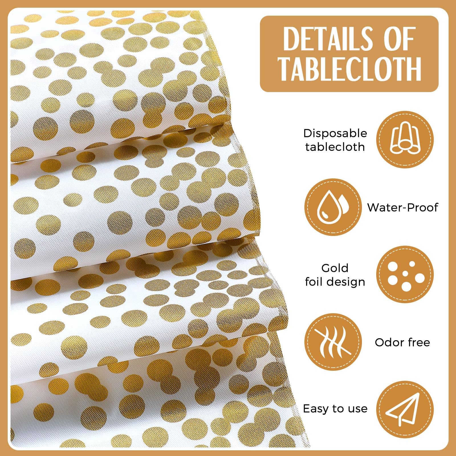 Tudomro polka-dot tablecloth pattern adds classic charm to events