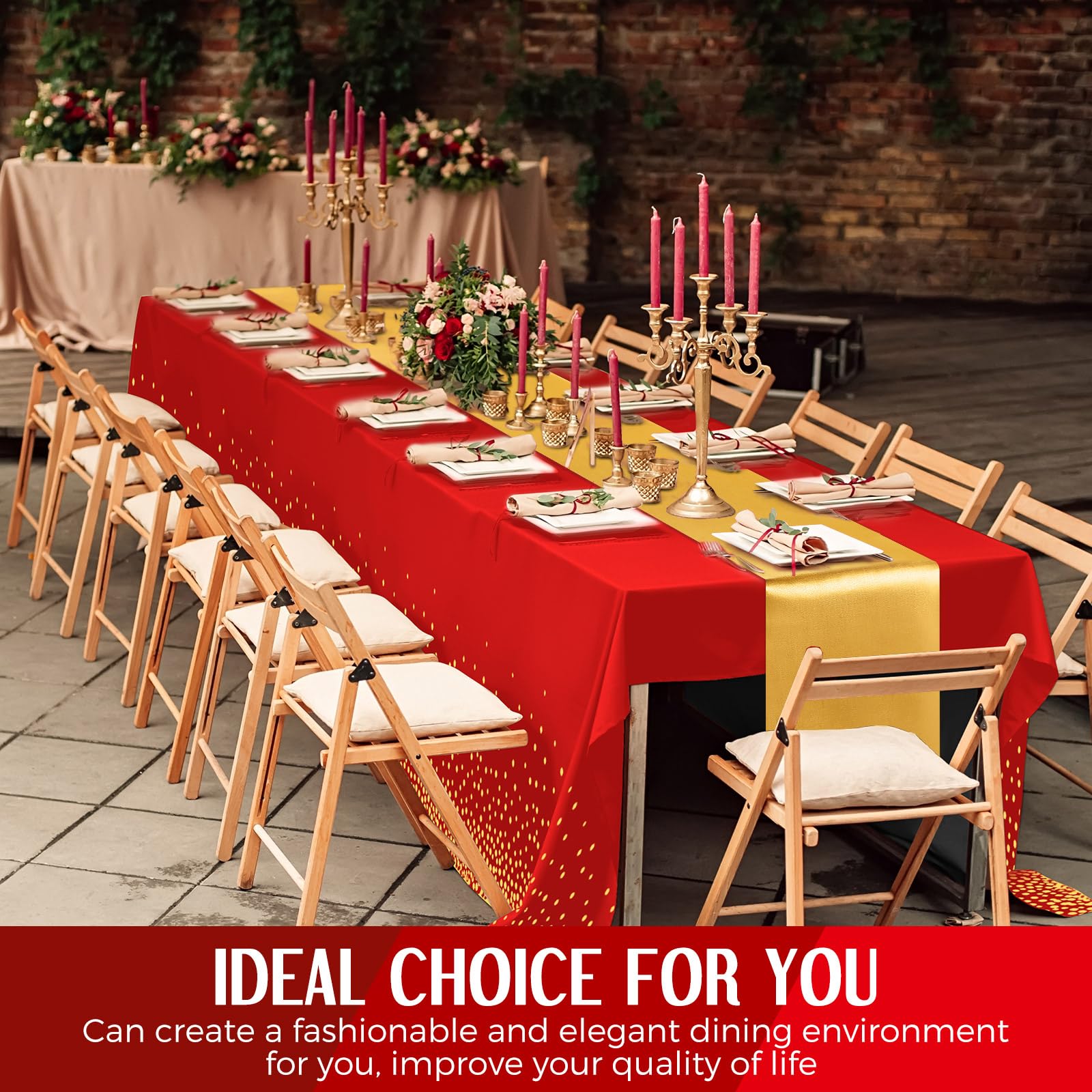 Tudomro rectangular table covered with 54x108 tablecloth
