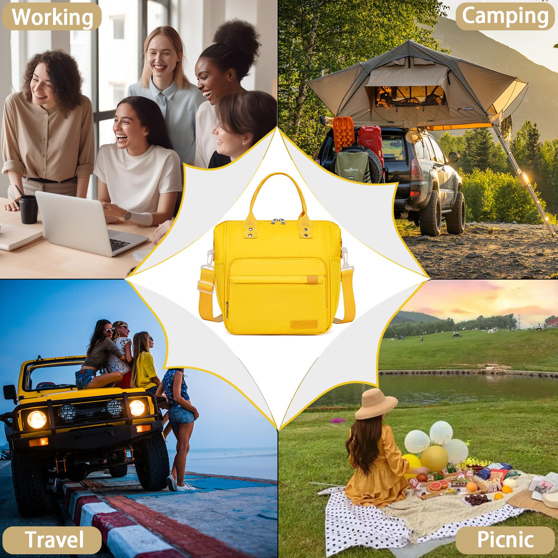 TuErCao yellow lunch box insulated lining keeps food fresh
