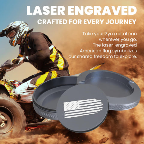 TuffTynz Premium Zyn Metal Can organizer function for tidy pouches and extras.
