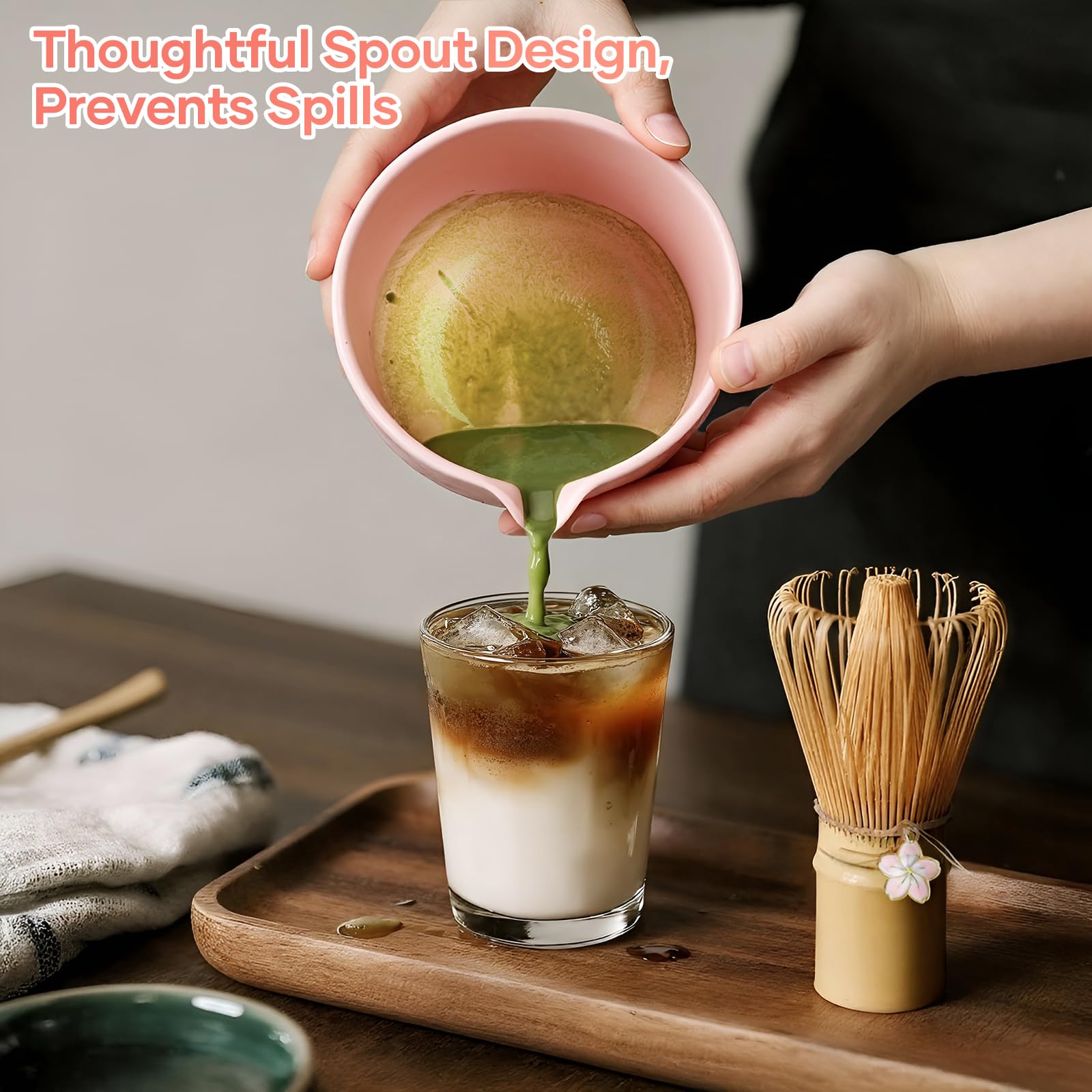 TUFGAM bamboo scoops for precise matcha measuring