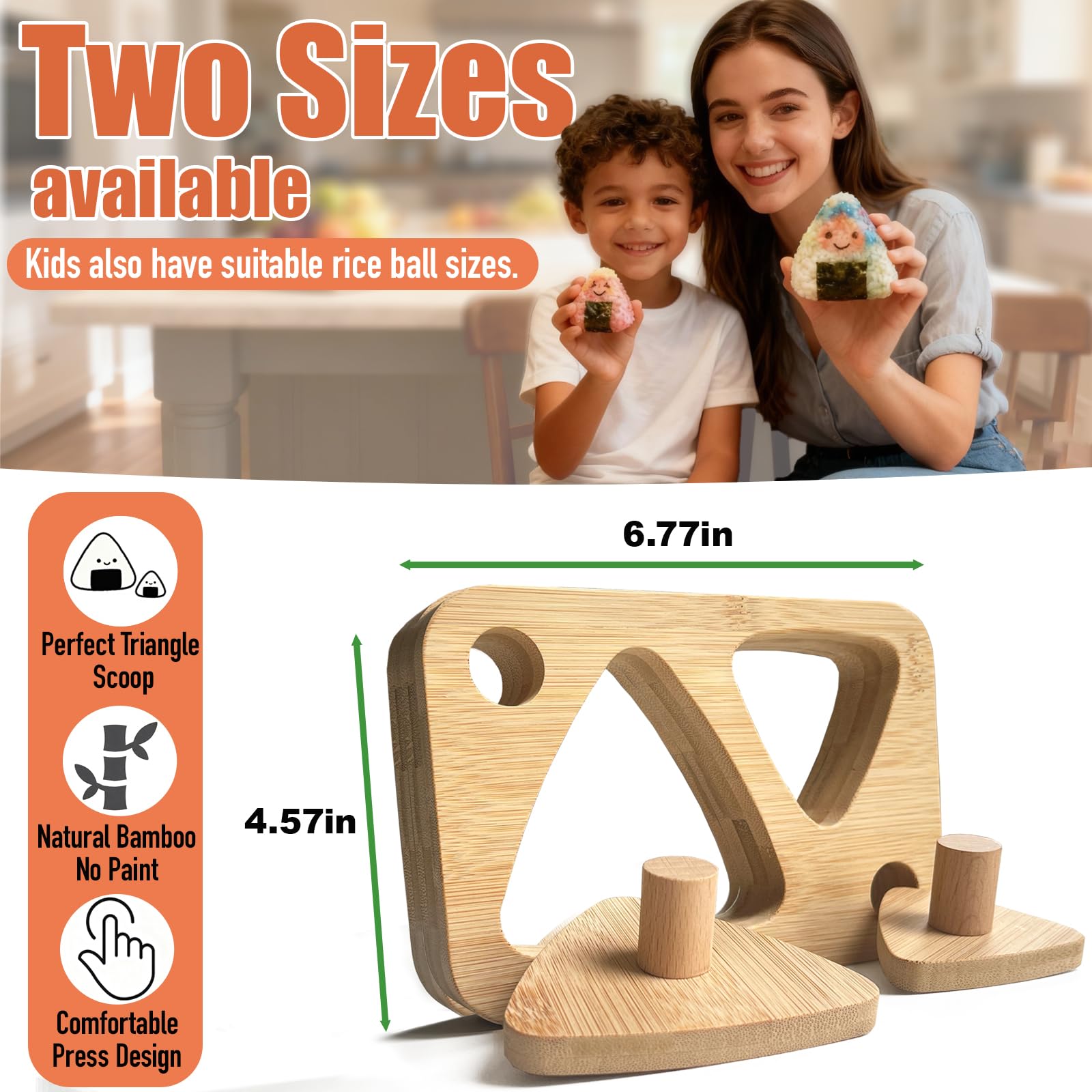 Tuiiopoli onigiri mold press plate for easy compaction and release.