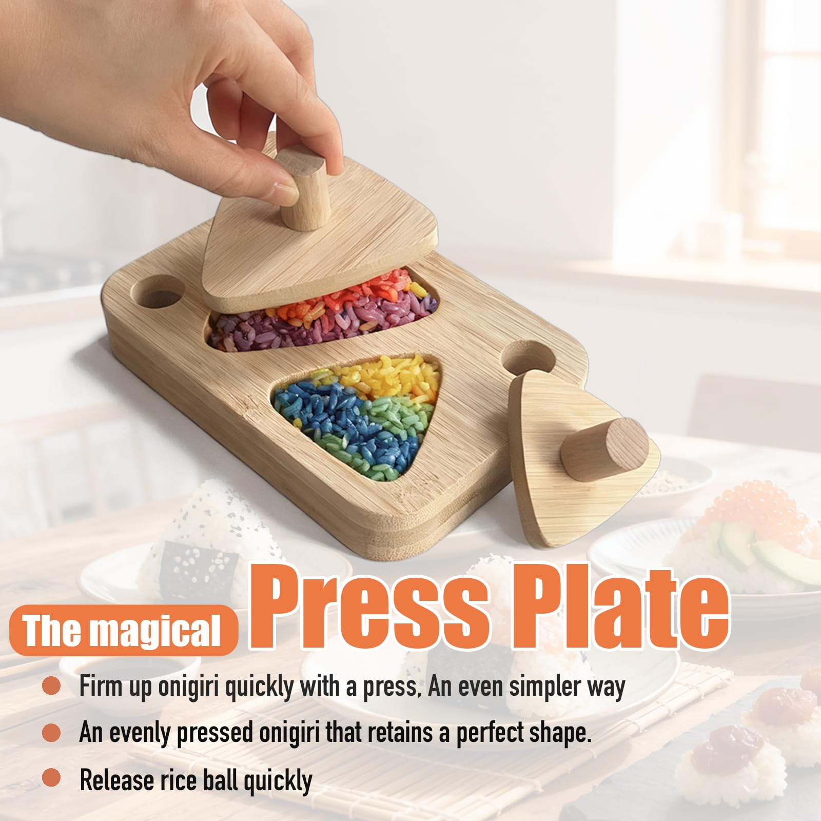 Tuiiopoli triangle sushi mold ideal for bento and entertaining guests.