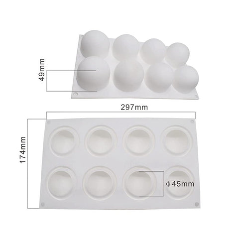 TUKE sphere mold ensures clean unmolding for precise dessert spheres