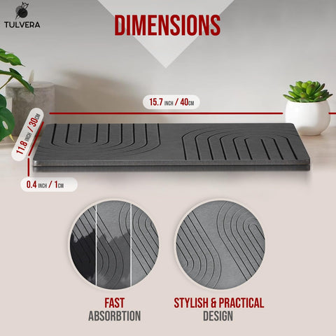Tulvera diatomite drying mat has a heat-resistant base