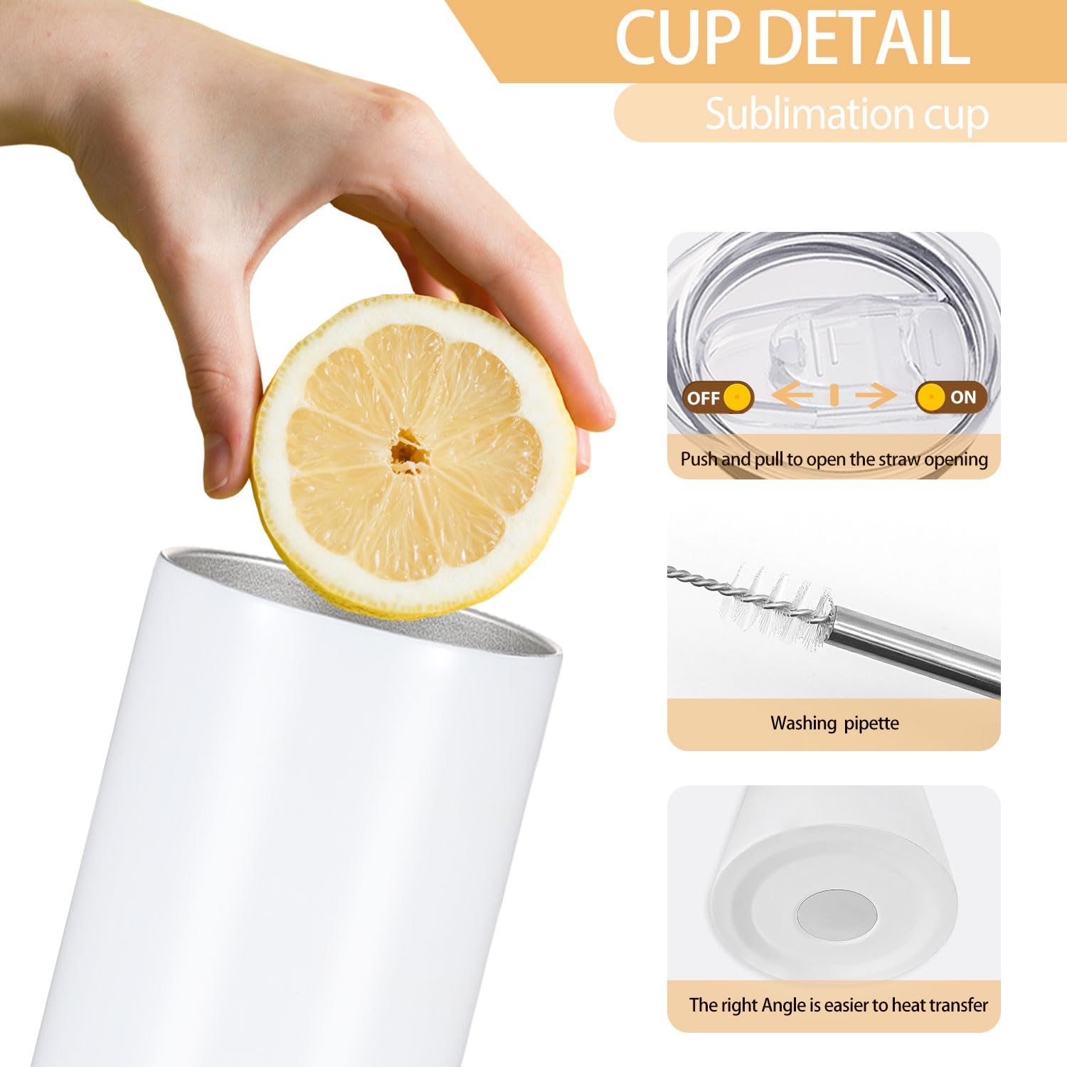 TUMBCHIC stainless steel straws bundled with the tumbler set