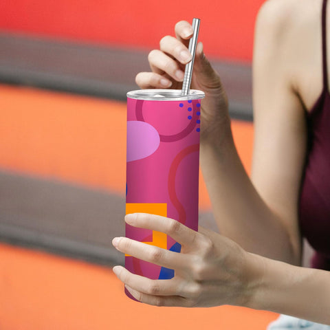 TUMBCHIC white 20oz double-wall insulated tumbler for on-the-go use