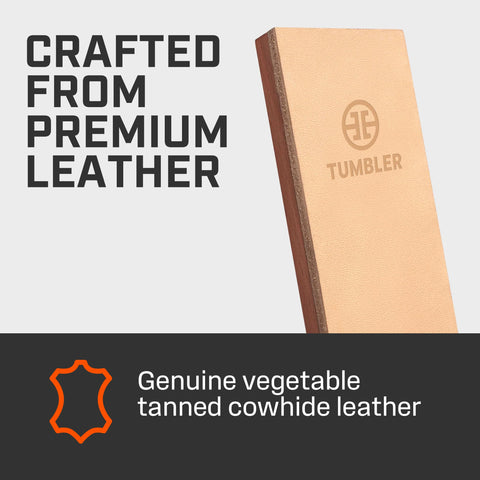 TUMBLER beech wood base keeps stropping steady during use