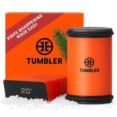 Tumbler Pro rolling knife sharpener close-up showcasing precision grit for sharper kitchen blades.