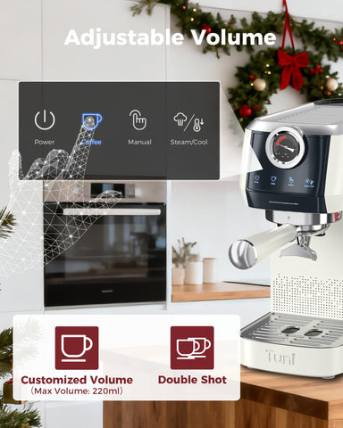 Tuni E2 stainless steel steam nozzles ready for milk frothing