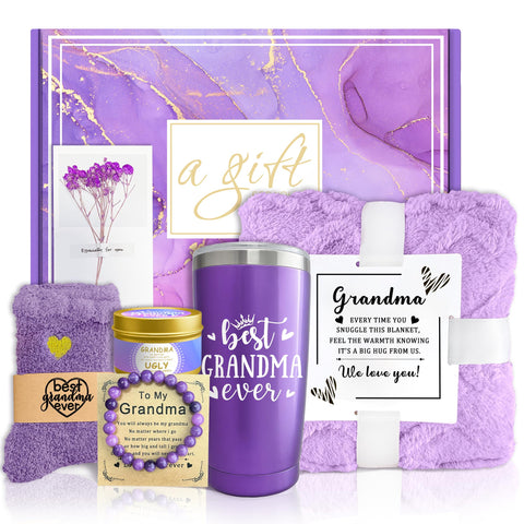 TUNSEZ grandma gifts lavender gift box for birthdays and special occasions.