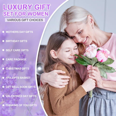 TUNSEZ purple lavender gift box presentation for charming unboxing.