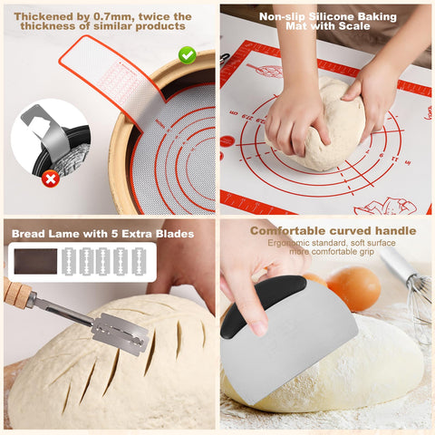 Tunyet bread whisk for smooth dough mixing and efficient prep