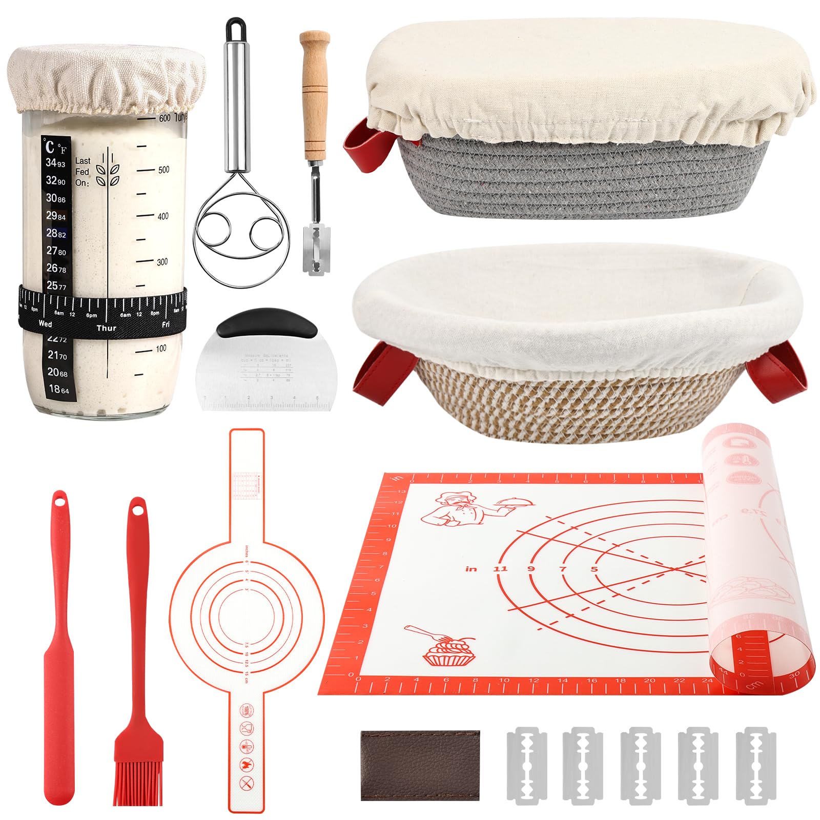Tunyet round cotton rope proofing basket 10-inch for even proofing and airflow
