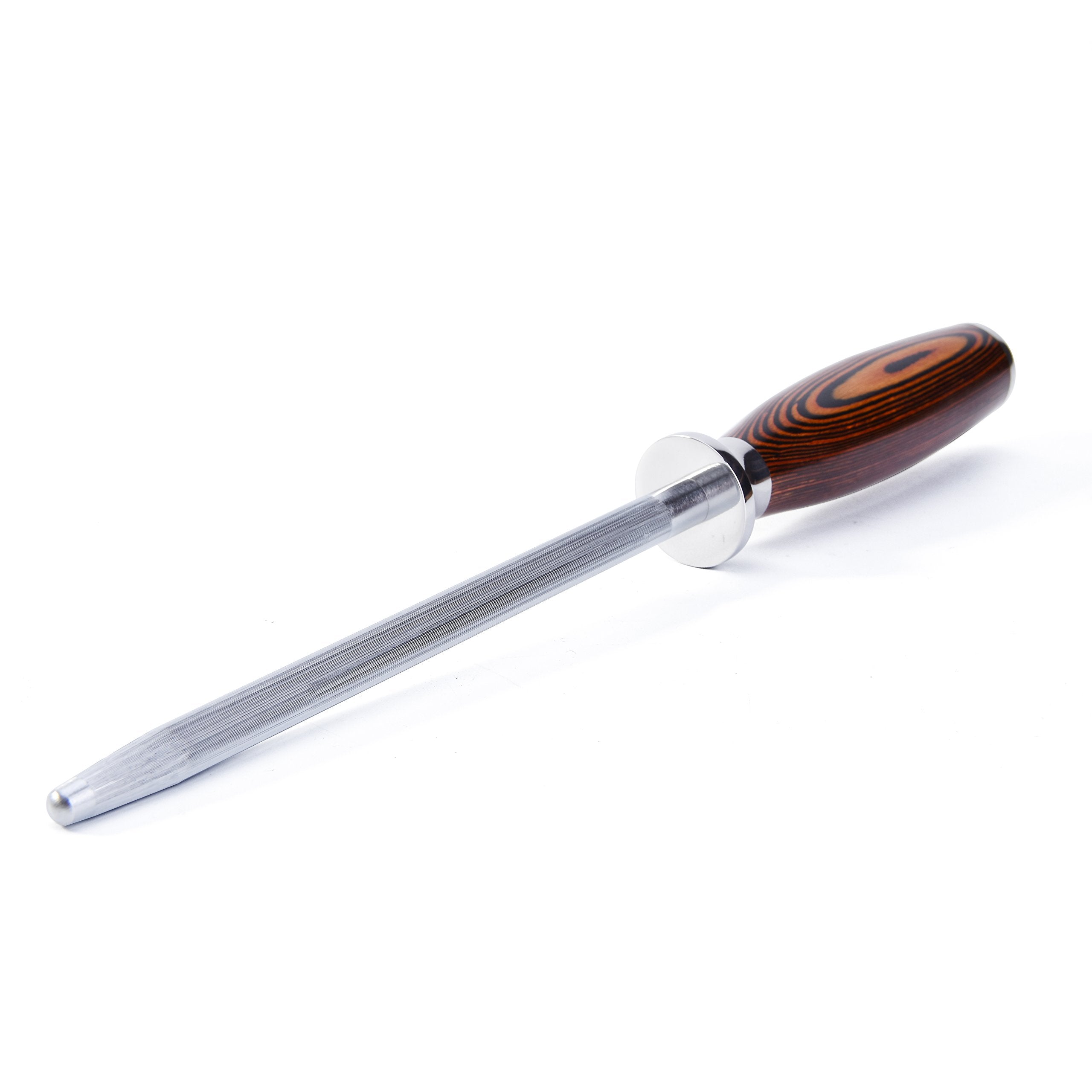 TUO honing rod PakkaWood handle for grip and hygiene