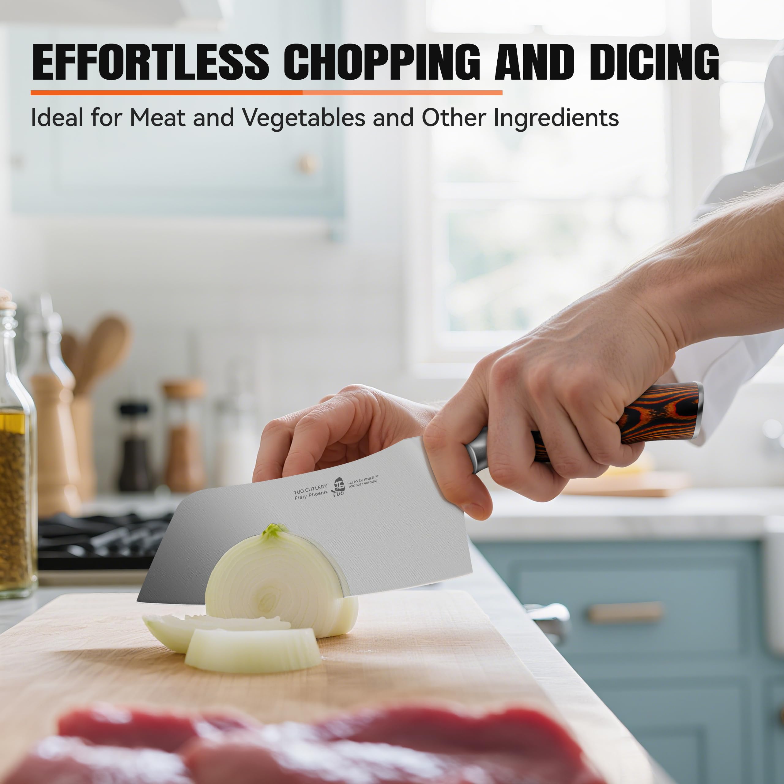 TUO Cleaver meat-mince bottom blade supports efficient mincing.