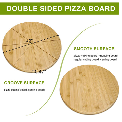 TUOCON 16in pizza board back smooth panel for kneading and serving.