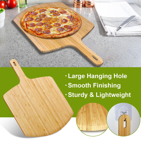 TUOCON wooden pizza spatula design for lifting hot pies.