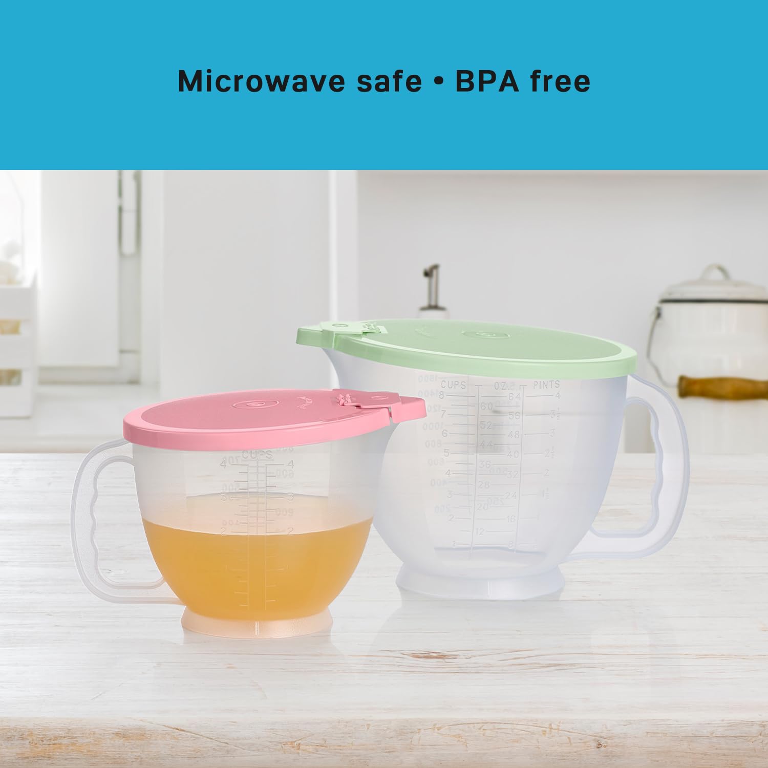 Tupperware Classic Mix-N-Store wide-mouth bowls with sturdy handles for stable mixing.