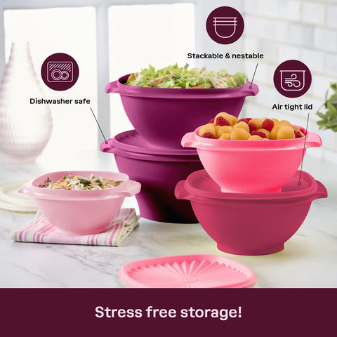 Tupperware Heritage is BPA-free and dishwasher safe for simple cleanup.