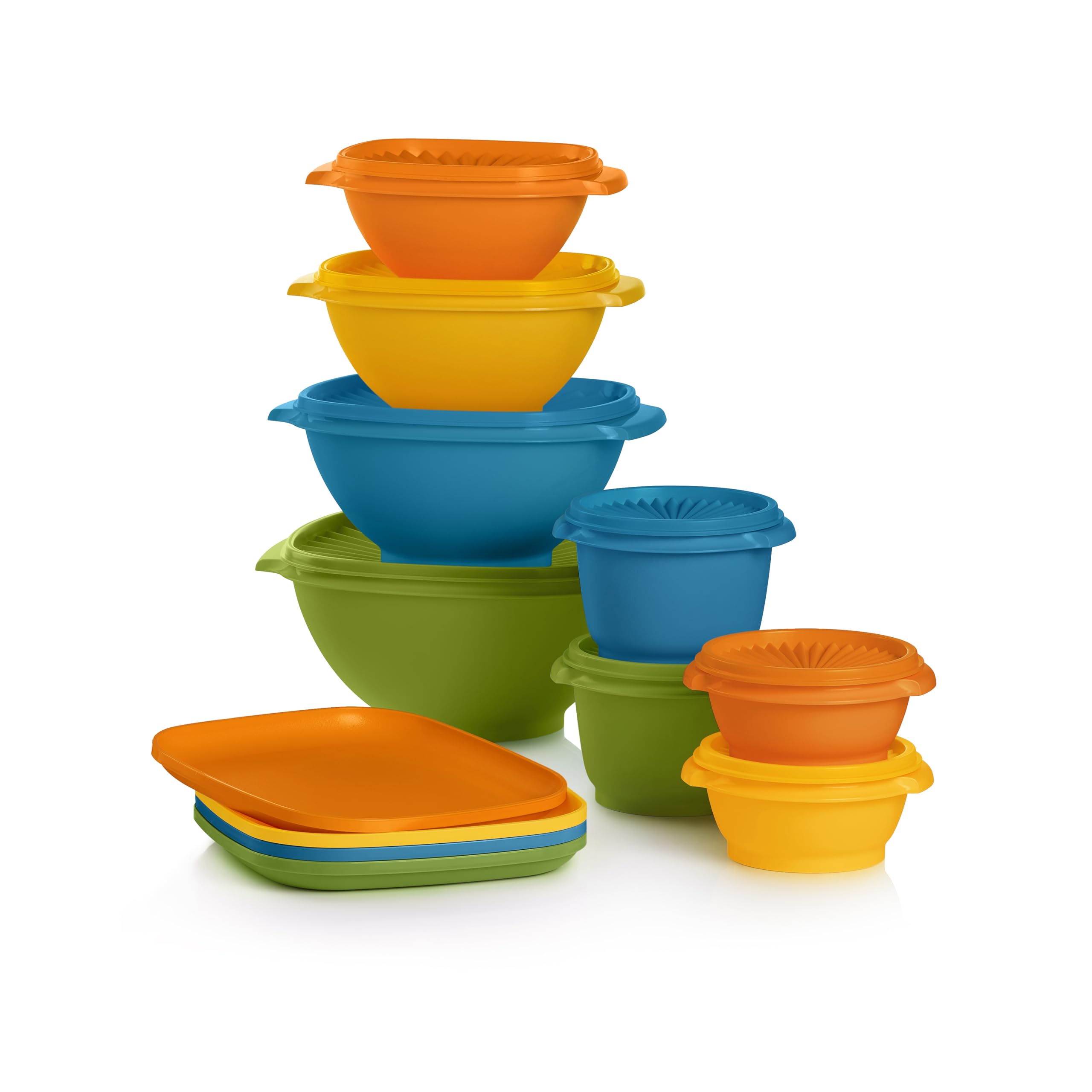 Tupperware Heritage Retro bowls in Apricot for everyday meal prep.