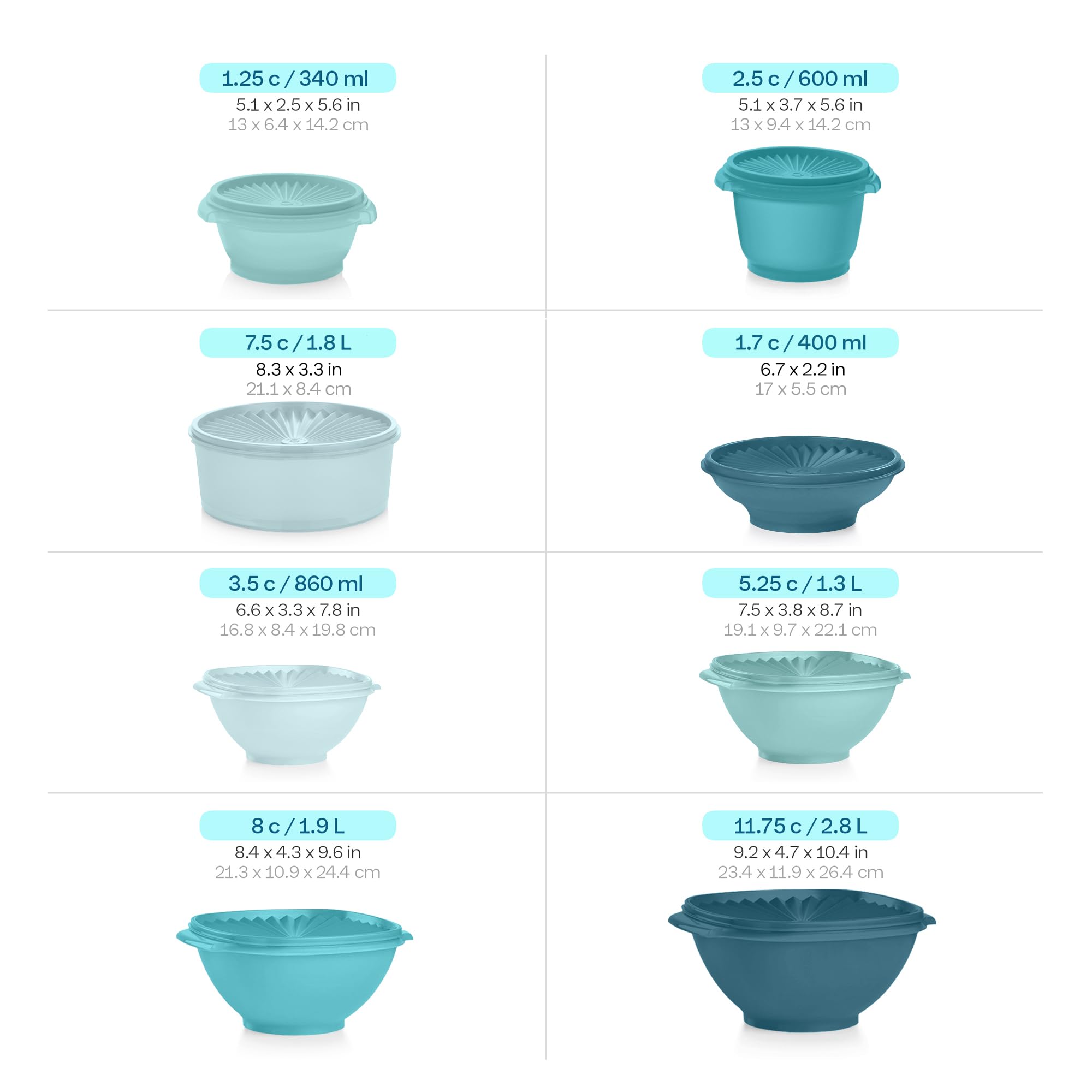 Tupperware Heritage vintage green lids provide secure seals and spills prevention