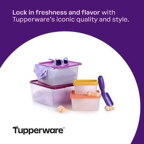 Tupperware Keeptabs nested-storage arrangement shows compact shelving.