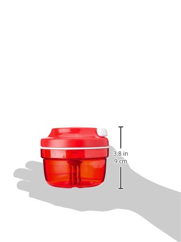 Tupperware Smart Chopper stored in cupboard shows compact storage.