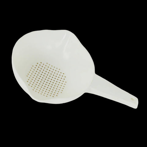 Tupperware Strainer 1-Qt Colander in bright white, compact for small batches.