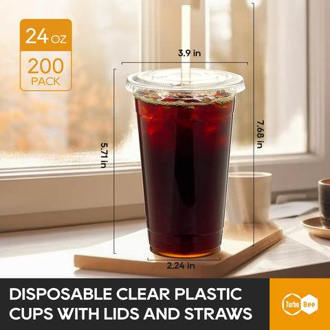 Turbo Bee cups with lids for spill-free transport of cold beverages.