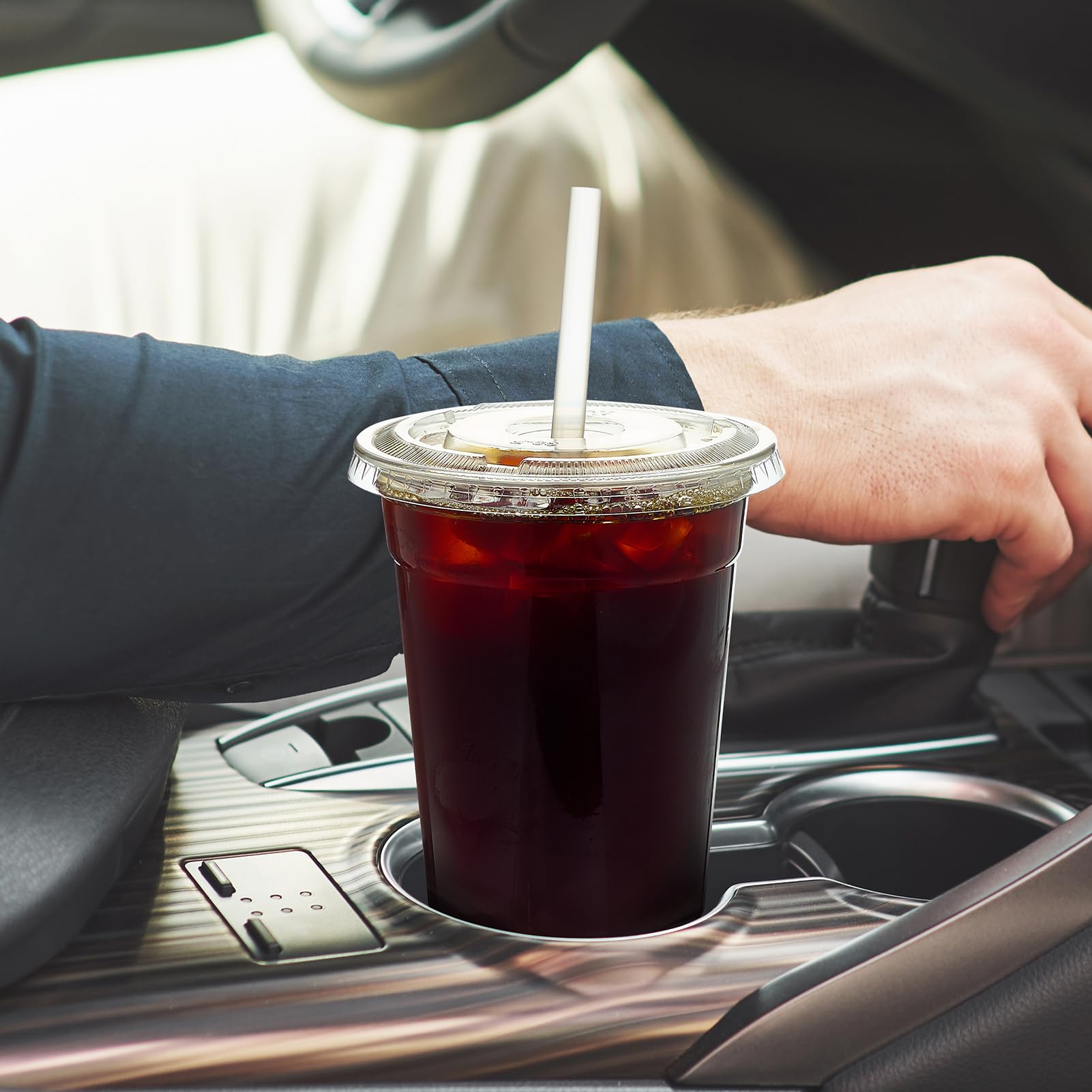 Turbo Bee disposable cups for iced coffee, lemonade, or soda.