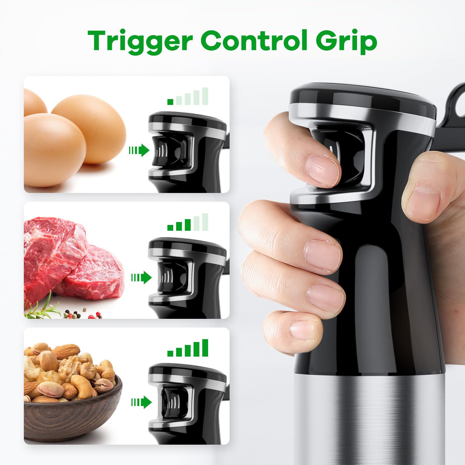 Turelar blender attachments including chopper, whisk, and frother for versatility