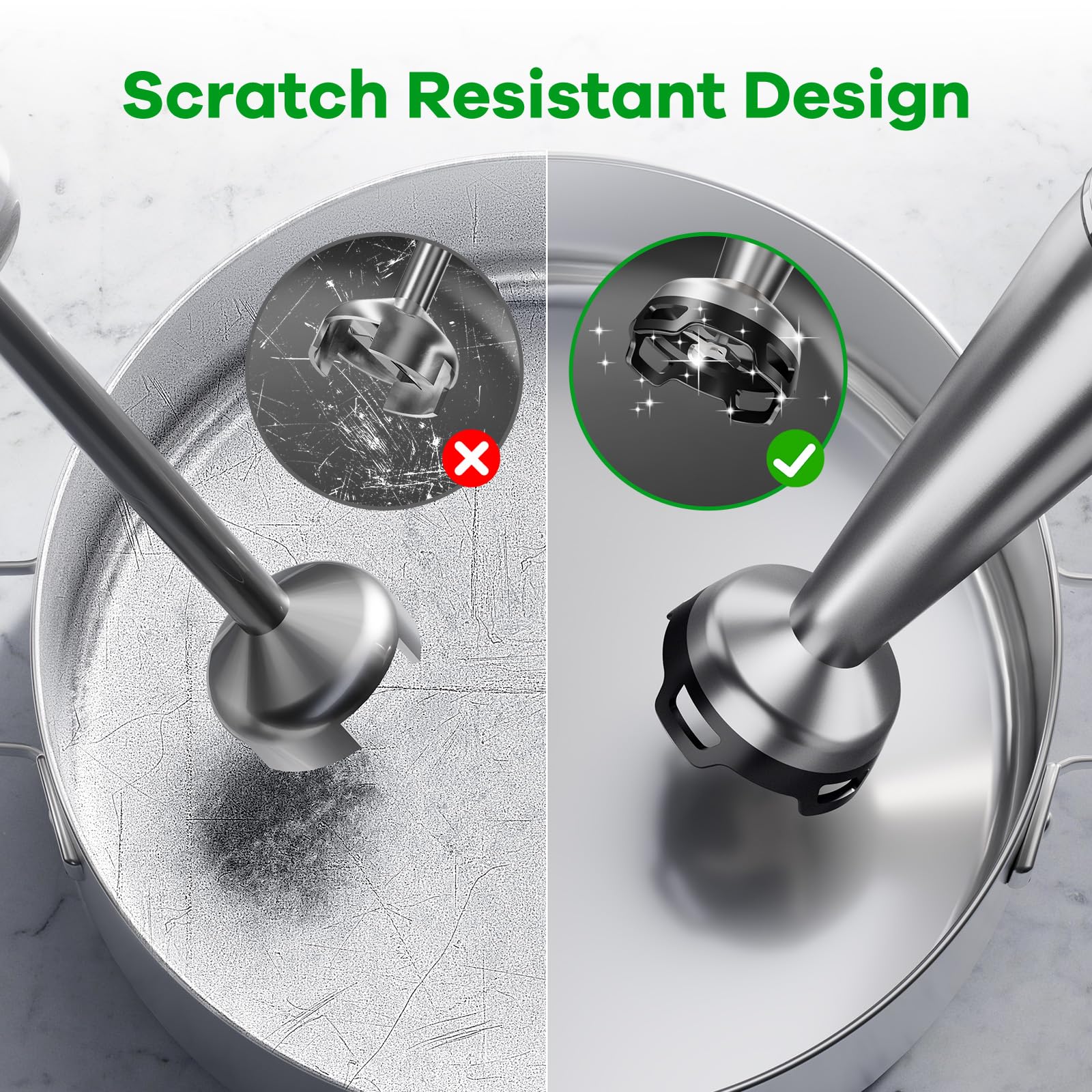 Turelar blade guard protecting cookware during blending