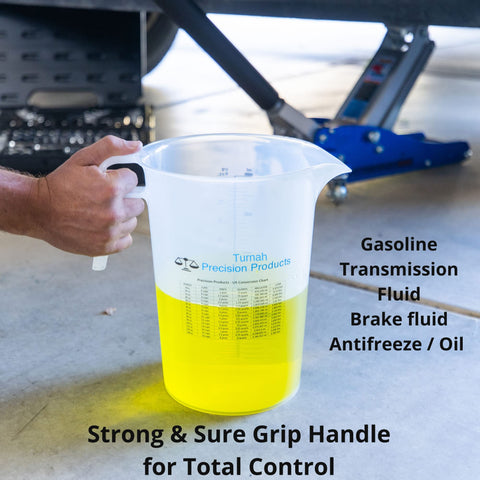 Turnah One Gallon Pitcher’s wide base reduces tipping risk during pours.