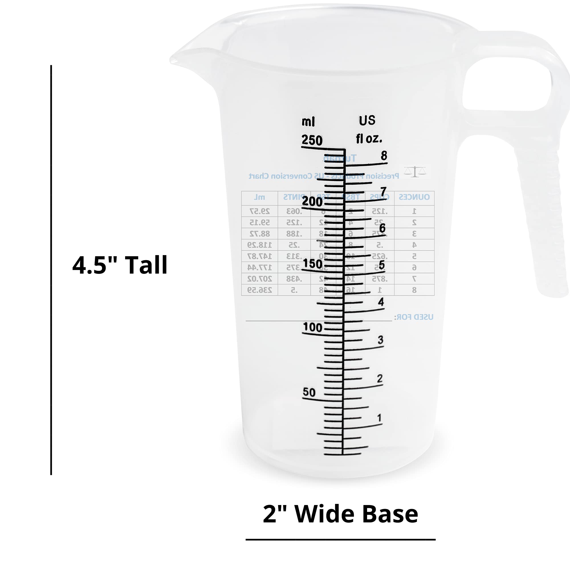 Turnah pitcher ideal for kitchen, aquarium, or lab measurement needs.