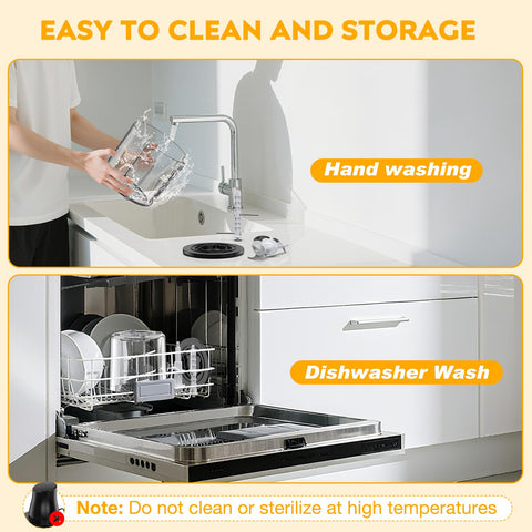 TURNRISE safety-focused design with easy dishwasher-safe components.