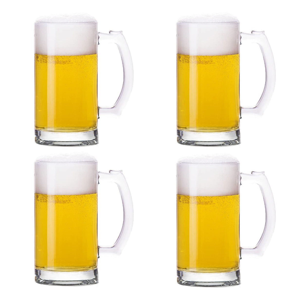 TUSAPAM heavy beer mugs 16oz with handles designed for durable daily use.