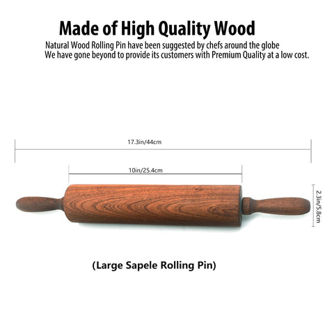 TUSIWIT rolling pin easy-clean one-piece construction supports quick cleanup.