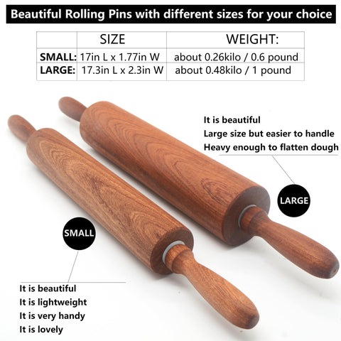 TUSIWIT Sapele rolling pin stored neatly on kitchen shelf.