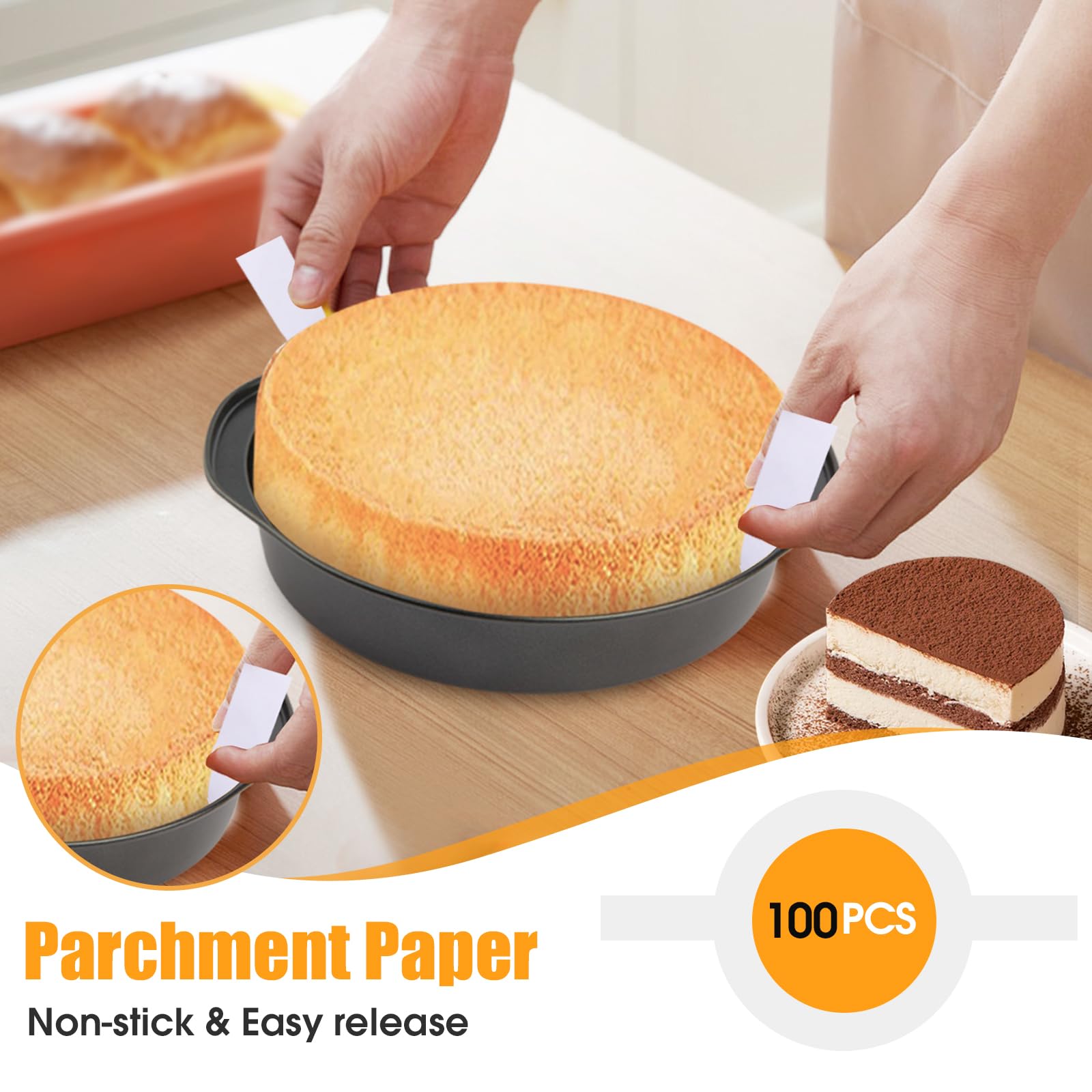 Tutikuki three-piece cake pan set arranged for versatile baking projects.