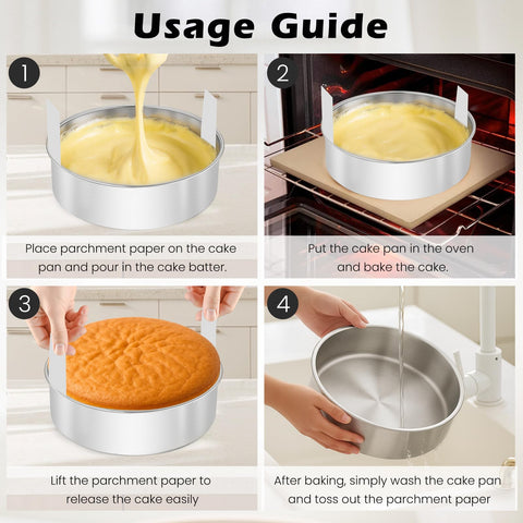 Tutikuki rolled rims prevent batter leakage during baking.