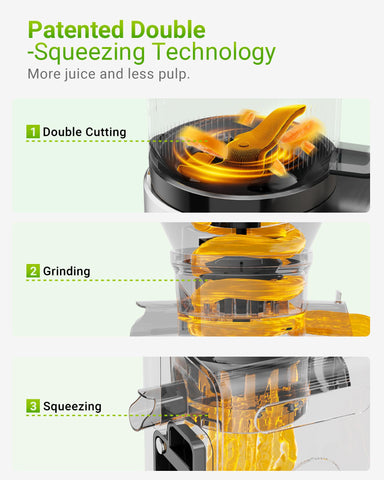 TUUMIIST juicer displaying large hopper for hands-free loading