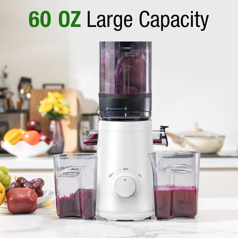 TUUMIIST juicer delivers high juice yield with quiet operation.